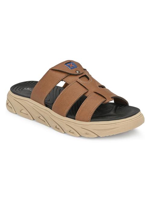 men solid tan flip flop - 20409717 - Very Small Image - 1