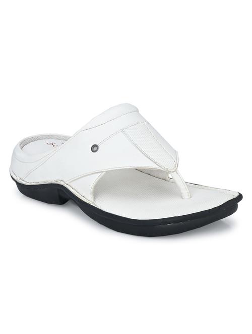 men solid white flip flop - 20409720 - Very Small Image - 1