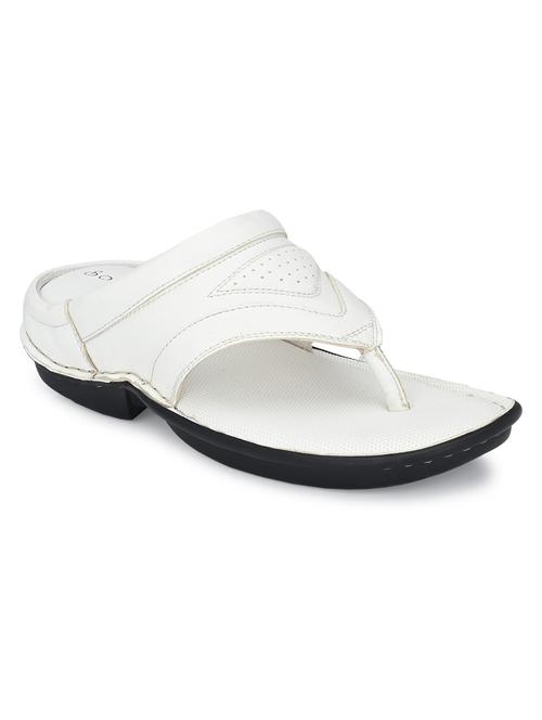 men solid white flip flop - 20409724 - Very Small Image - 1