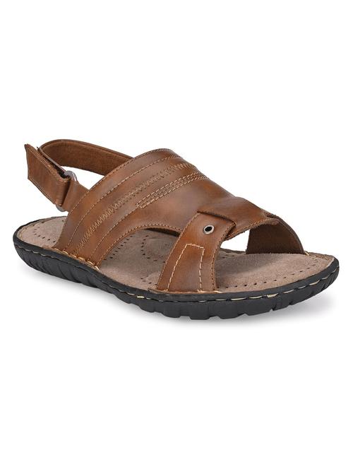 men solid back strap sandal - 20409817 - Very Small Image - 1