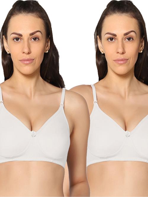 pack of 2 white solid t-shirt bra - 20410514 - Very Small Image - 1