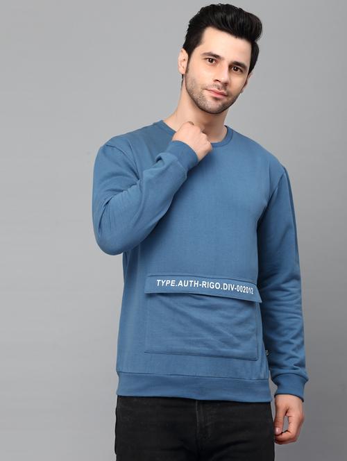 men long sleeved placement printed sweatshirt - 20410850 - Very Small Image - 1