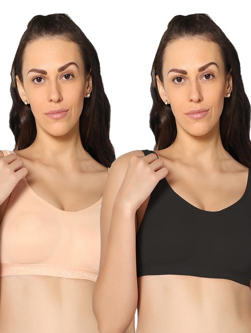 pack of 2 solid sports bra - 20411103 - Very Small Image - 1
