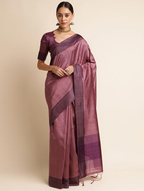 women's solid purple colored saree - 20411808 - Very Small Image - 1