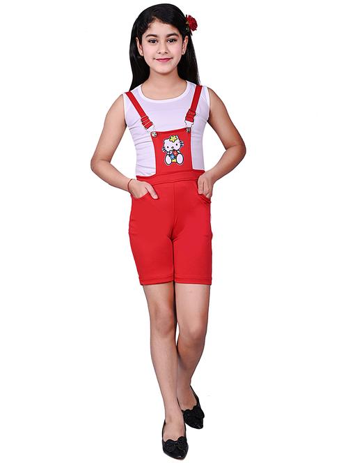 girls graphic short lenght dungaree - 20412208 - Very Small Image - 1