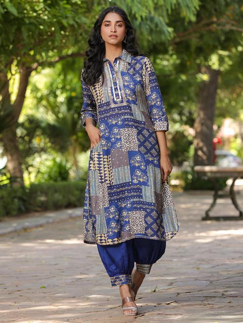 printed kurta salwar set - 20412705 - Very Small Image - 1