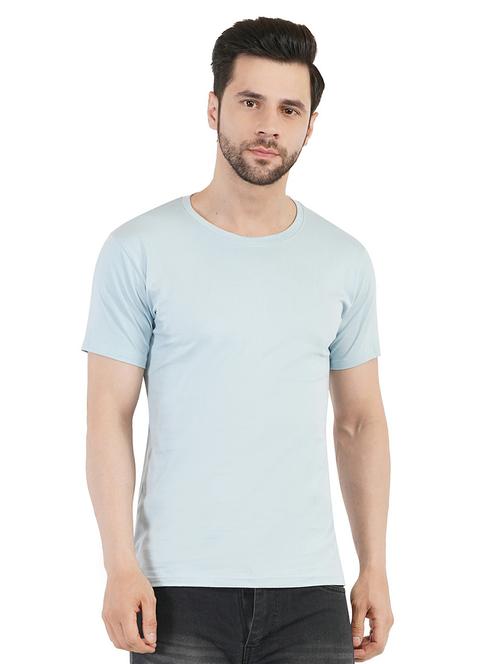 men round neck solid regular t-shirt - 20413106 - Very Small Image - 1