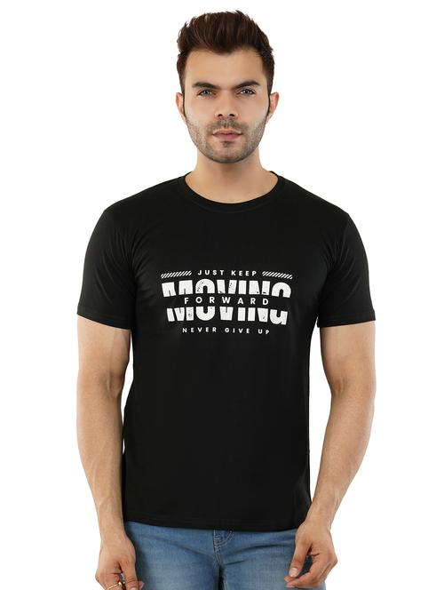 men round neck chest printed t-shirt - 20413129 - Very Small Image - 1