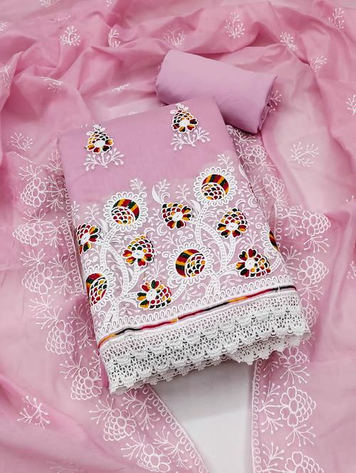 women embroidered unstitched suit set - 20413248 - Very Small Image - 1