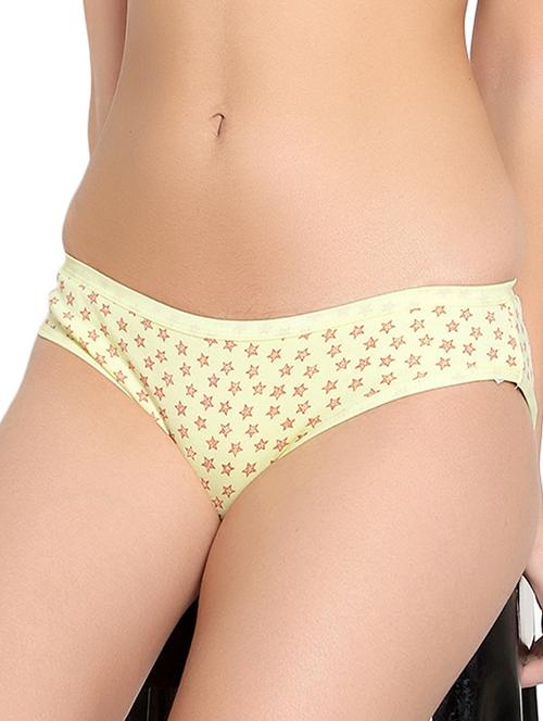 yellow printed hipster low rise panty - 20413384 - Very Small Image - 1