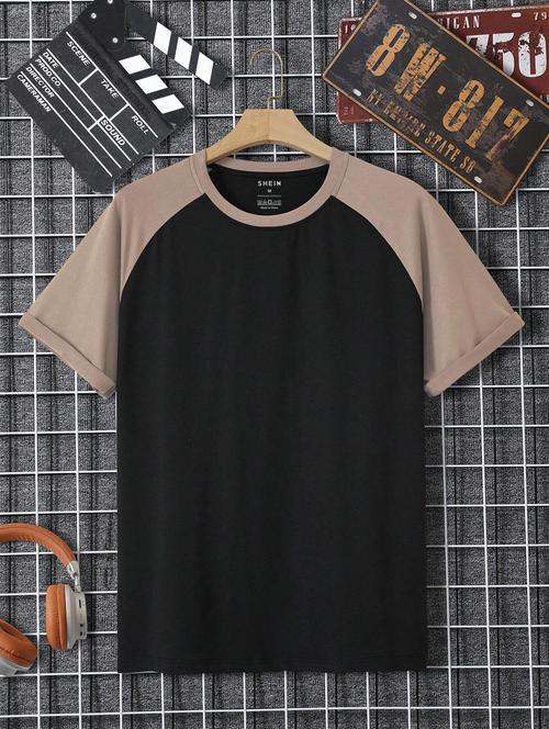 round neck color block oversized t-shirt - 20414008 - Very Small Image - 1