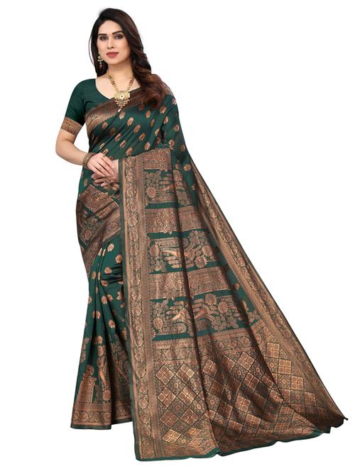 women zari work banarasi saree with blouse - 20415298 - Very Small Image - 1