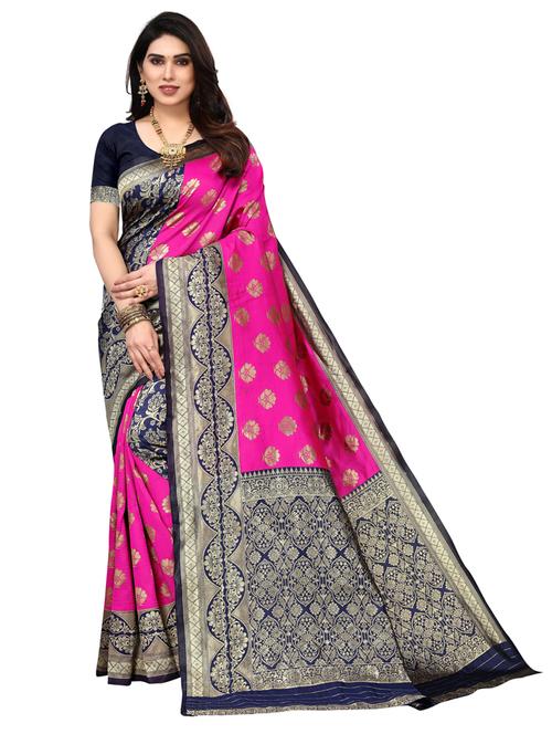 jacquard work kanjivaram saree with blouse - 20415353 - Very Small Image - 1