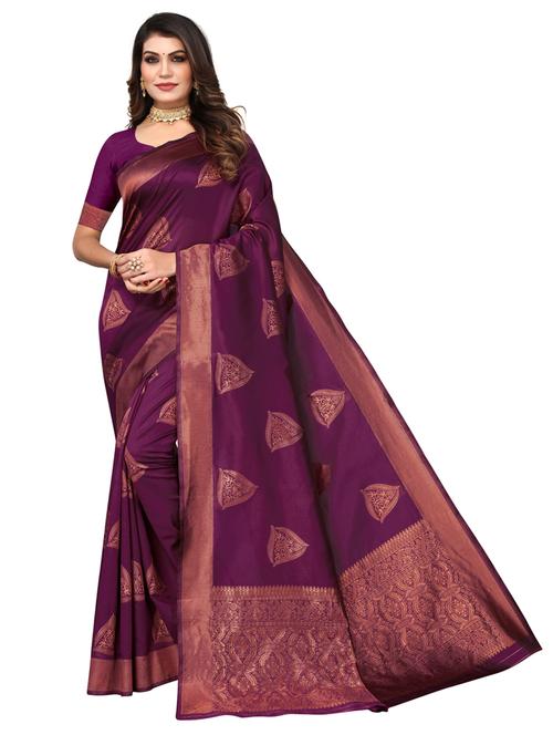 jacquard work kanjivaram saree with blouse - 20415363 - Very Small Image - 1