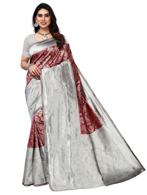 women zari work banarasi saree with blouse - 20415365 - Very Small Image - 1