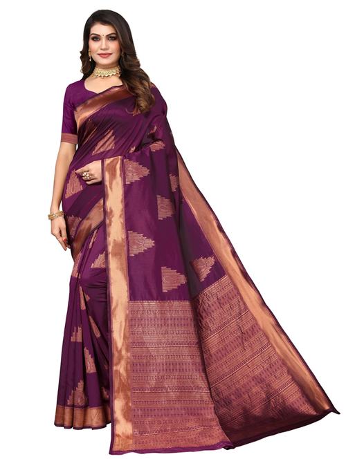 self design kanjivaram saree with blouse - 20415377 - Very Small Image - 1