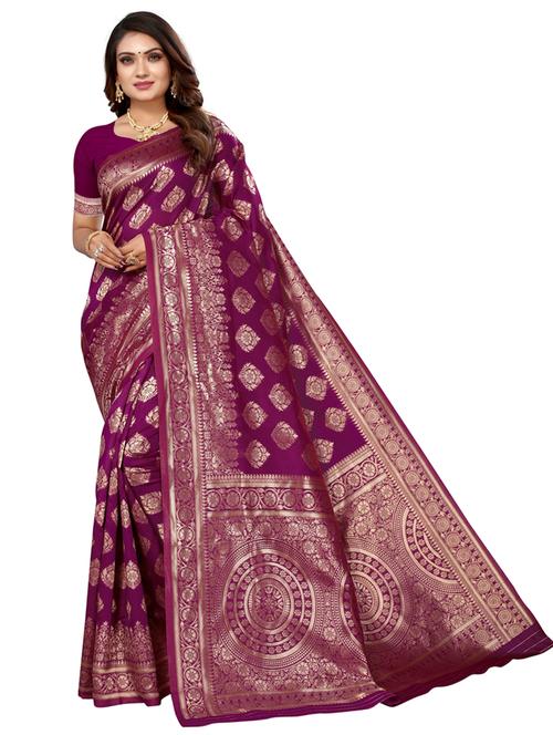 women zari work banarasi saree - 20415401 - Very Small Image - 1