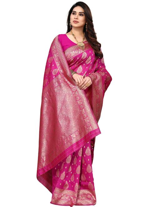 jacquard work kanjivaram saree with blouse - 20415475 - Very Small Image - 1