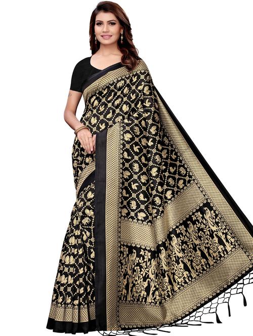 foil printed saree with blouse - 20415485 - Very Small Image - 1