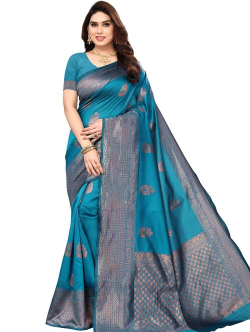 jacquard work kanjivaram saree - 20415498 - Very Small Image - 1