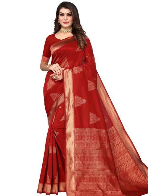 jacquard work kanjivaram saree with blouse - 20415514 - Very Small Image - 1