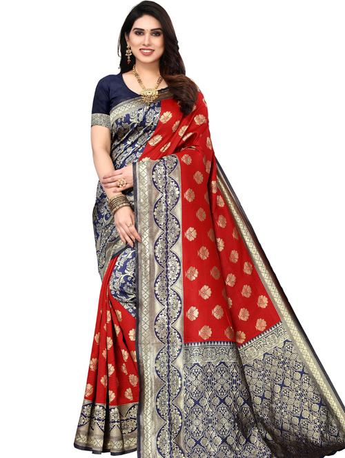 jacquard work banarasi saree - 20415567 - Very Small Image - 1