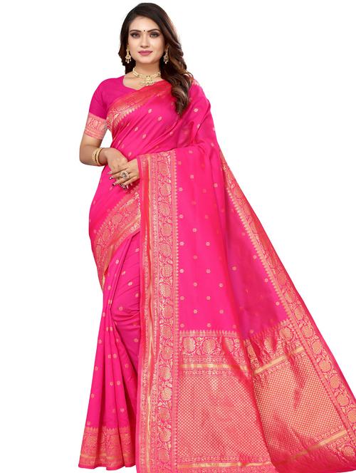 jacquard work kanjivaram saree with blouse - 20415590 - Very Small Image - 1