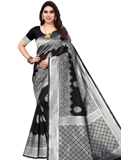 jacquard work kanjivaram saree with blouse - 20415607 - Very Small Image - 1