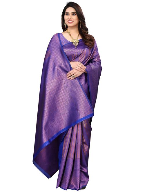 jacquard work banarasi saree with blouse - 20415608 - Very Small Image - 1
