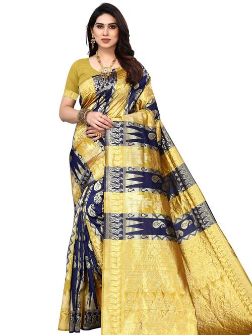 women multi color kanjivaram saree - 20415611 - Very Small Image - 1