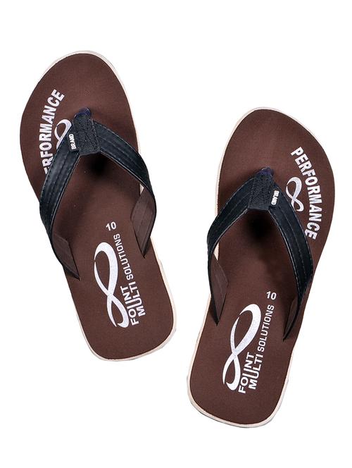 brown fabric toe separator slippers - 20416031 - Very Small Image - 1