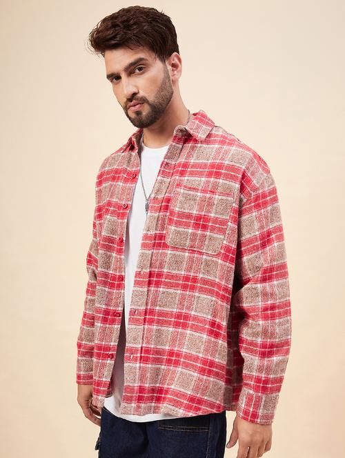 red checkered casual shirt - 20416316 - Very Small Image - 1