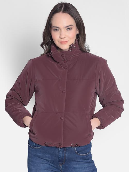 men purple polyester quilted & padded jacket - 20417174 - Very Small Image - 1