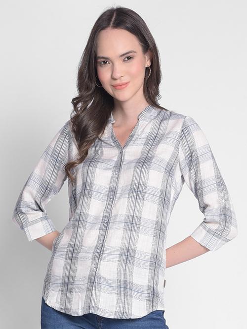 white viscose regular shirt - 20417196 - Very Small Image - 1