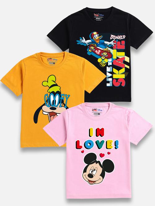 boys pack of 3 graphic printed t-shirts - 20418038 - Very Small Image - 1