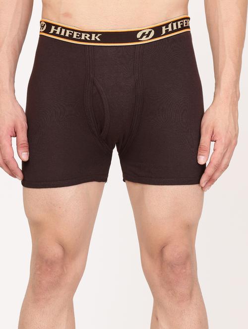 brown pure cotton trunks - 20418102 - Very Small Image - 1