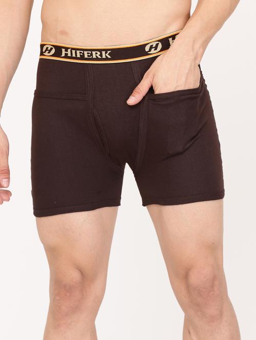 brown pure cotton trunks - 20418124 - Very Small Image - 1