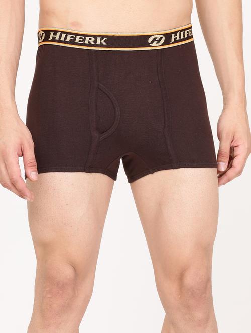 brown pure cotton trunks - 20418135 - Very Small Image - 1