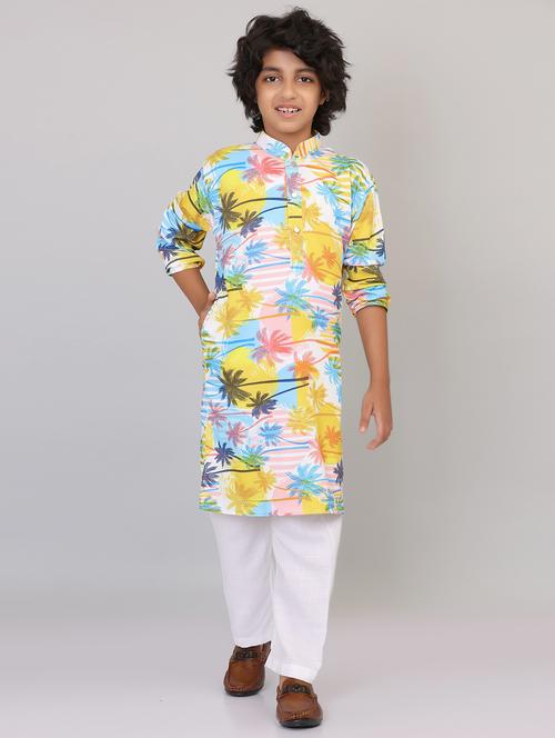 boys cotton kurta pajama set - 20418257 - Very Small Image - 1