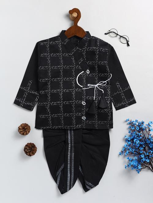 boys cotton kurta dhoti set - 20418269 - Very Small Image - 1