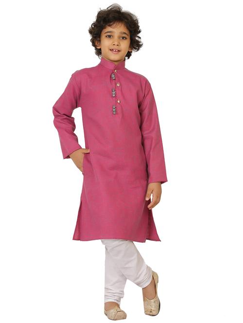 boys mandarin collar kurta pajama set - 20418322 - Very Small Image - 1