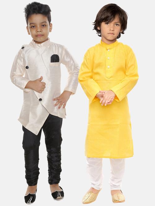 boys pack of 2 kurta pajama set - 20418339 - Very Small Image - 1