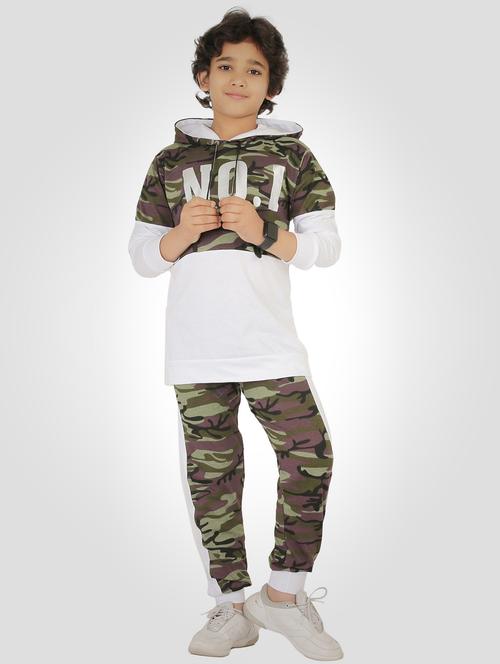 boys camouflage printed full length twin sets - 20418372 - Very Small Image - 1