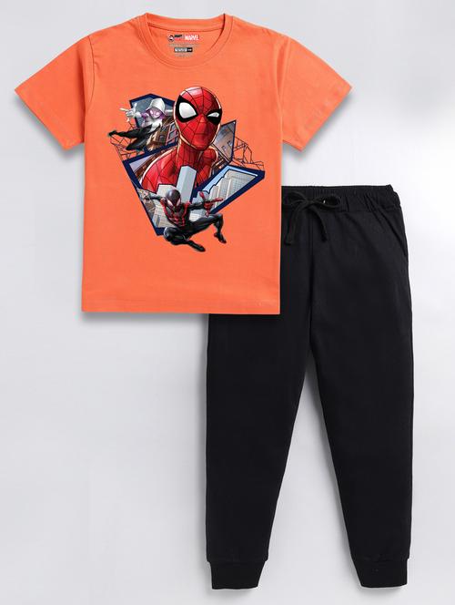 boys graphic printed full length twin sets - 20418546 - Very Small Image - 1