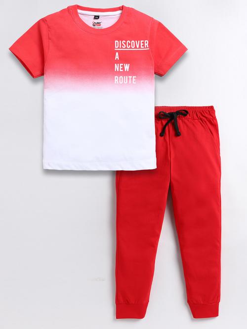 boys round neck ombre full length twin set - 20418554 - Very Small Image - 1