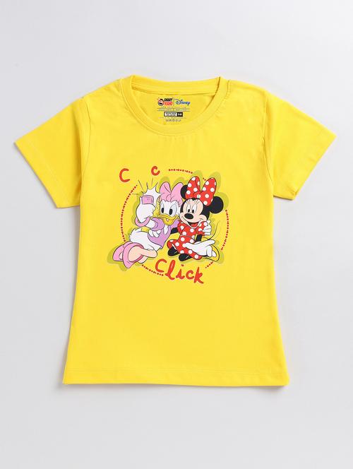 girls round neck graphic printed regular tee - 20418583 - Very Small Image - 1
