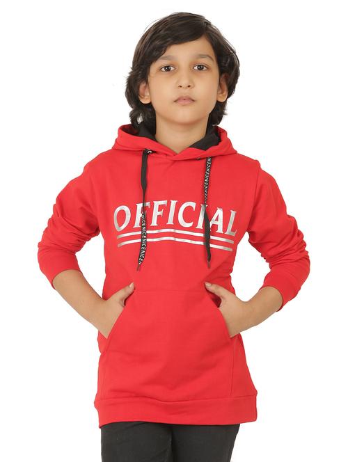 boys typographic printed hooded sweatshirt - 20418618 - Very Small Image - 1