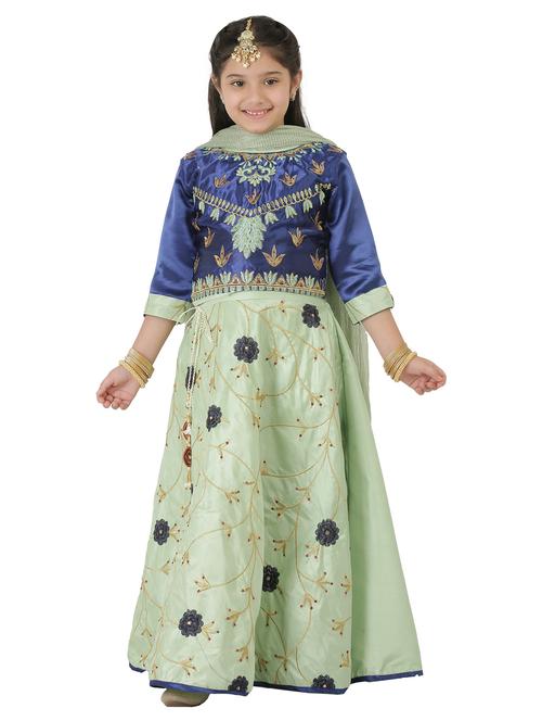 girls embroidered lehenga choli with dupatta - 20418703 - Very Small Image - 1
