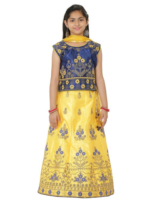 girls embroidered lehenga choli with dupatta - 20418725 - Very Small Image - 1