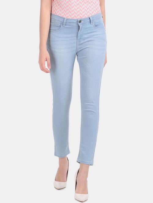 light blue stone wash denim jeans - 20419945 - Very Small Image - 1